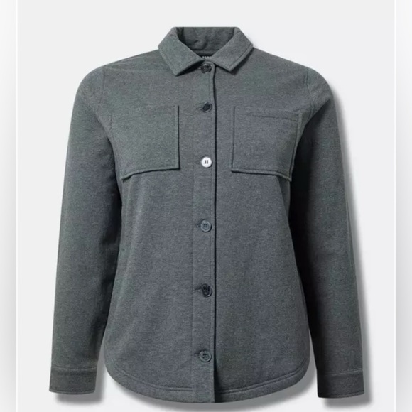 Torrid Fleece Shacket size 2 18/20 - Picture 3 of 7